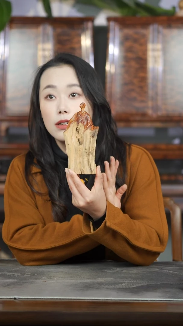 柏木（崖柏）淳化黑油无相把玩-314