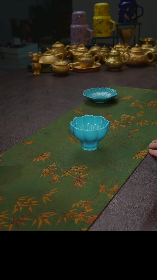 杯【宜景窑松石蓝系列】曼陀罗