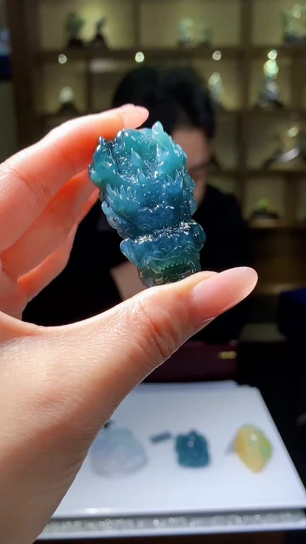 【闪购商品】定制翡翠未镶嵌8054jj-毛货龙牌16