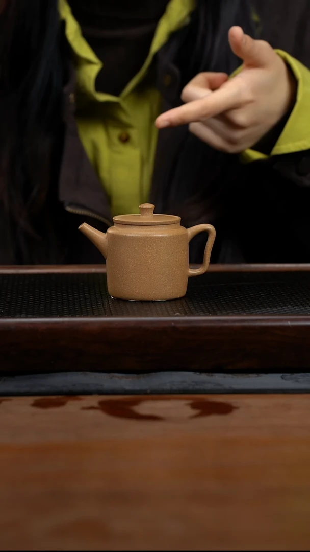 茶壶紫砂120cc黄龙山原矿黄段汲直12