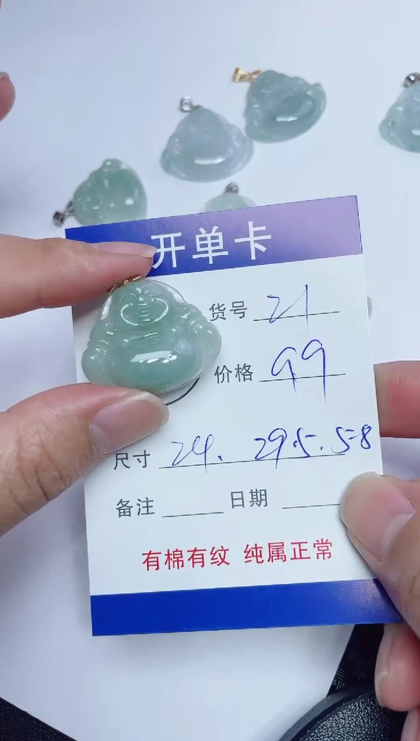 吊坠(赠链)银S925镶嵌翡翠21