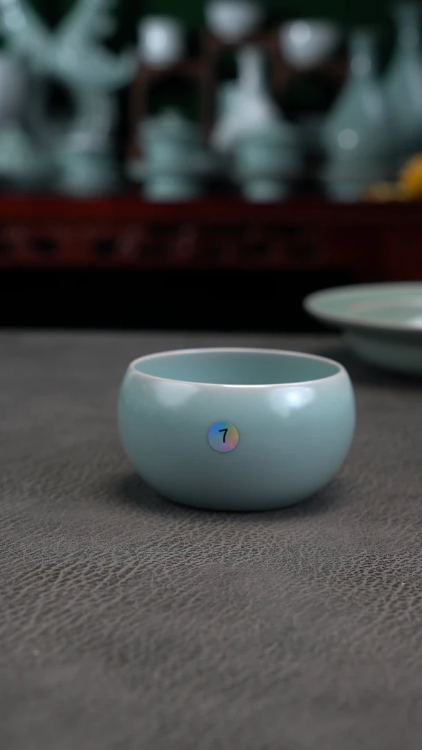 天蓝釉7号禅定杯精品-二