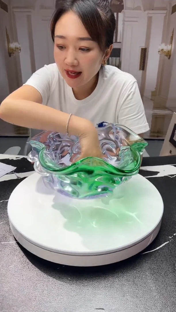 茶宠巴比特美学 蓝绿中号果盘