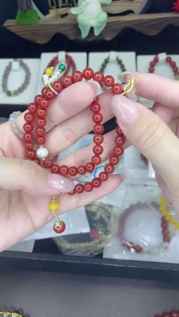 【闪购商品】南红玛瑙手链合金南红手链