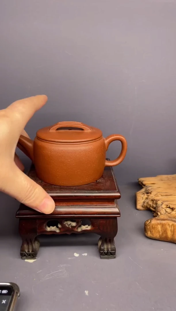 茶壶紫砂红降坡折嘴汉瓦