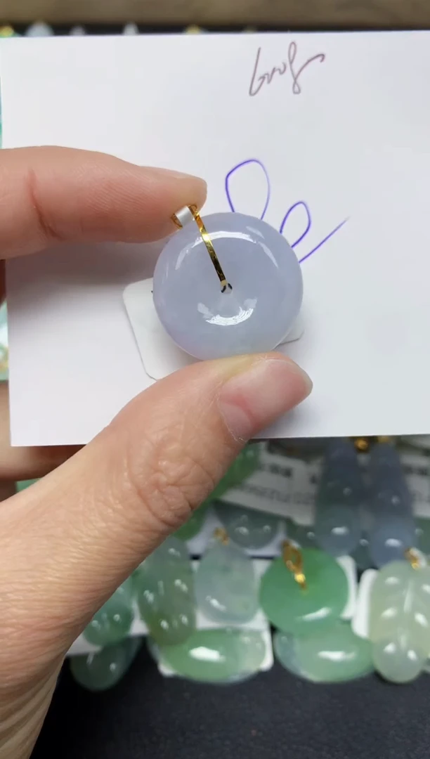 【闪购商品】翡翠颈饰18K金镶嵌天然翡翠A货