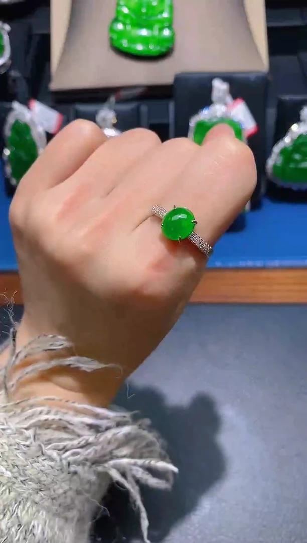 【闪购商品】翡翠戒指未镶嵌天然A货翡翠z19