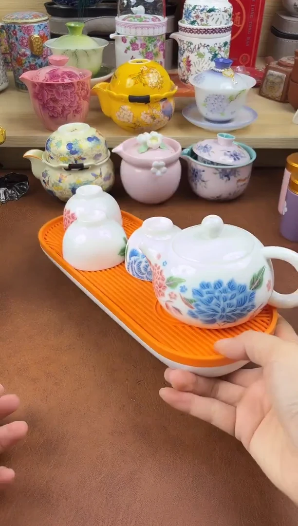 陶陶瓷茶具摆件旅行套组