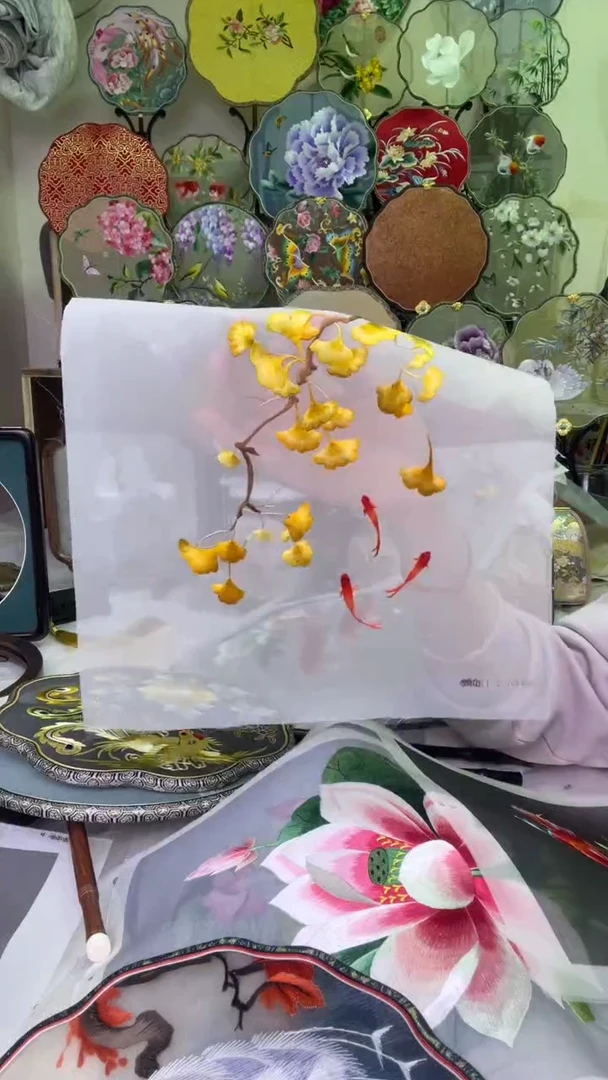 真丝蚕桑线紫竹花瓣贴黄线不要扣