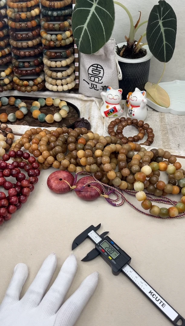 菩提根/象牙果手串a295卡16 干磨老料