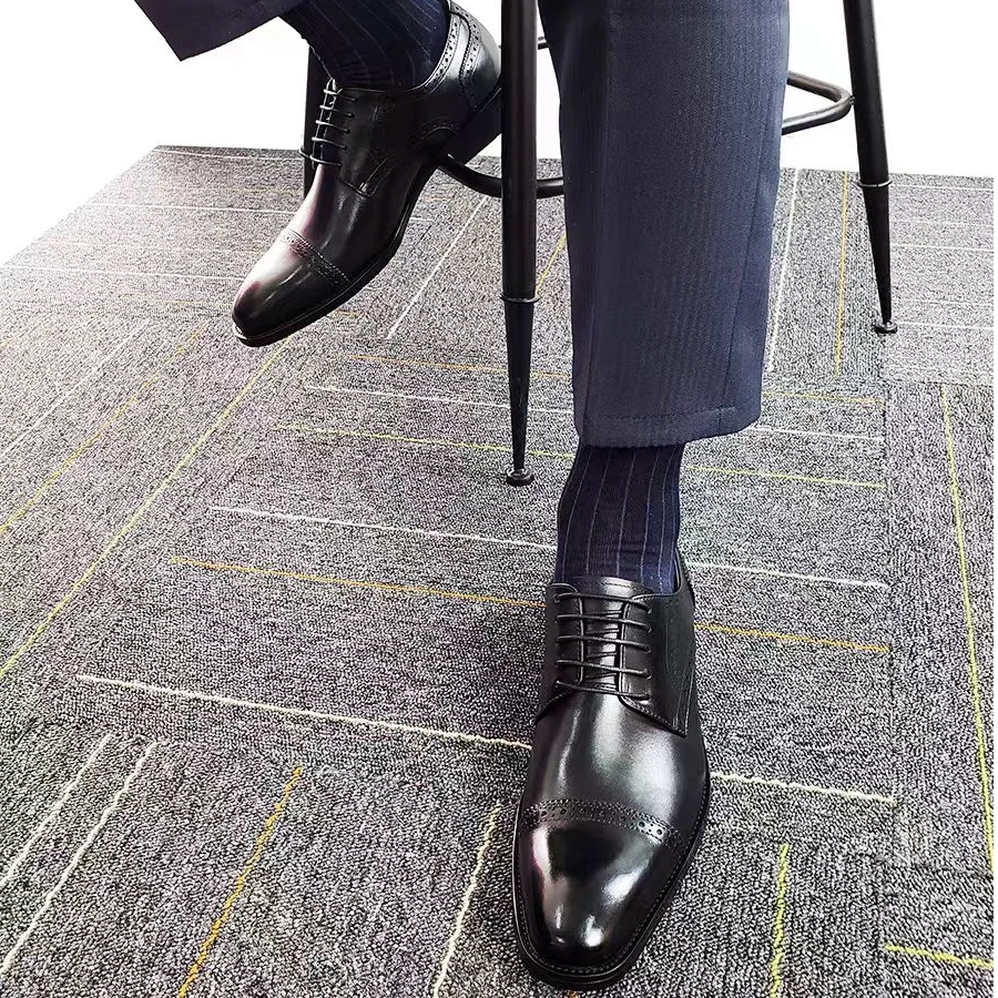 161手工德比鞋男布洛克皮鞋47英伦系带46大码雕花硬底男鞋真皮