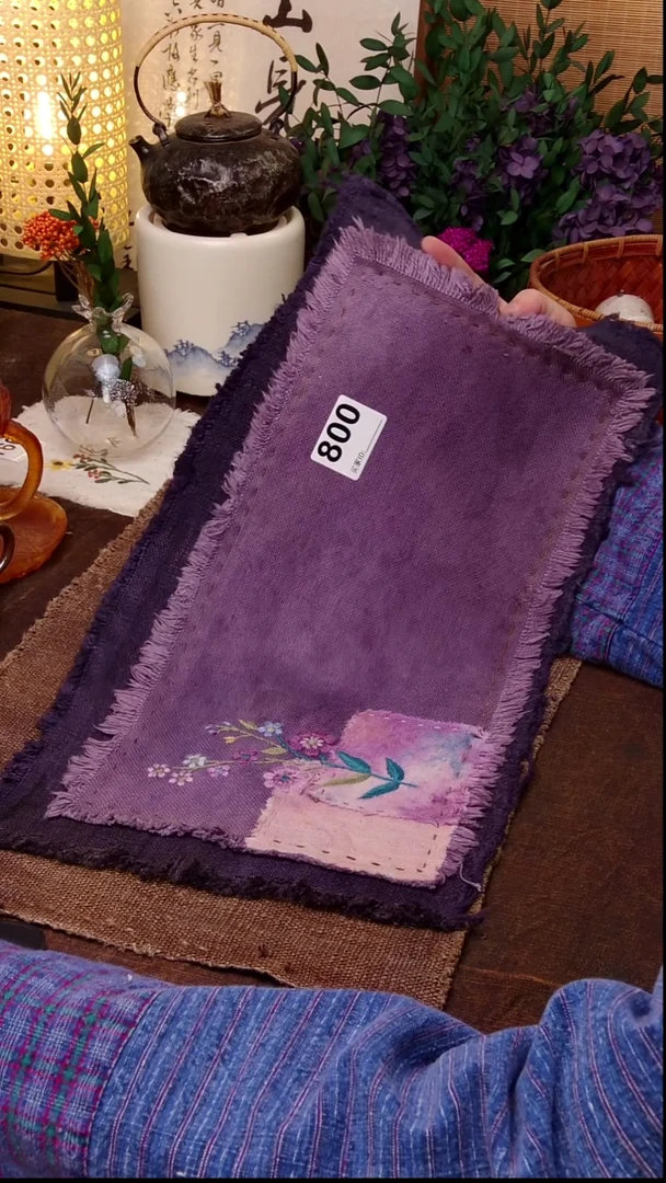 玉****6 Cici手作刺子绣柿染壶垫杯垫800