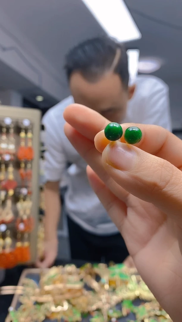 【闪购商品】翡翠耳饰合金03翡翠耳钉