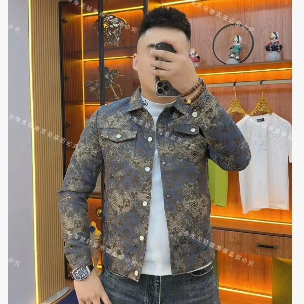 88919 秋款翻领晕染外套 褂子迷彩时尚潮男潮款春秋潮流品质精品