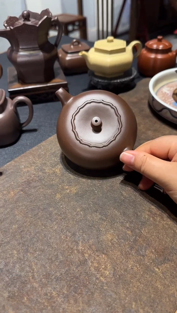 茶壶紫砂太****融柿柿如意
