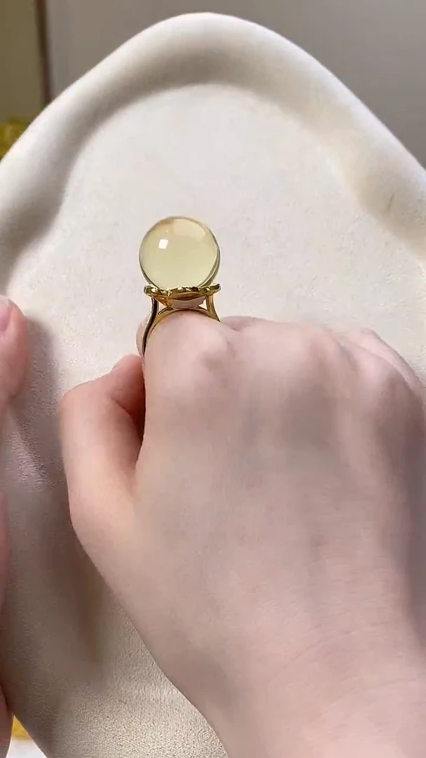 未镶嵌琥珀戒指戒指