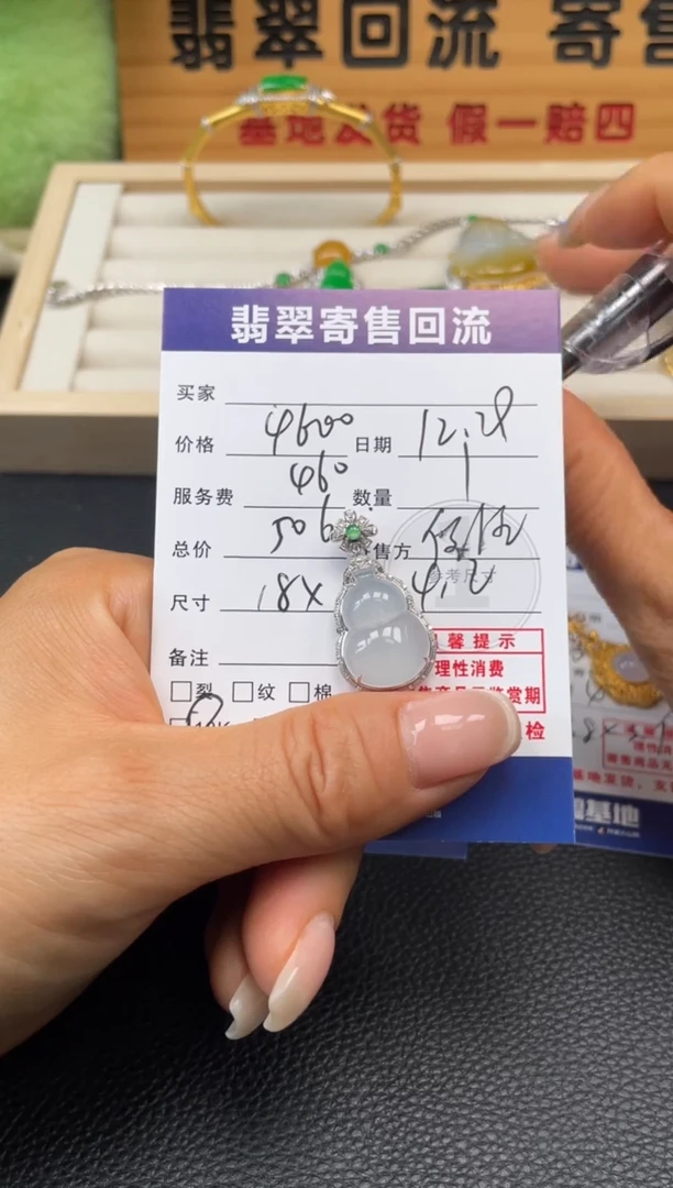 颈饰18K金镶嵌翡翠10152741