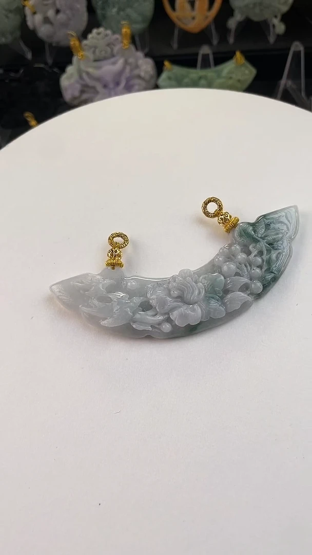 翡翠未镶嵌颈饰定制翡翠