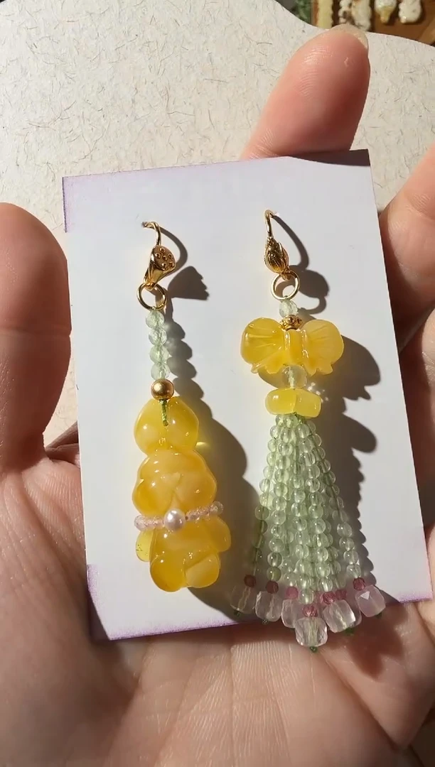 【闪购商品】蜜蜡耳饰未镶嵌蜜蜡小兔耳坠