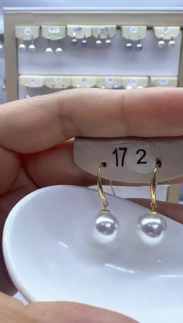 【闪购商品】淡水珍珠耳饰18K金镶嵌172