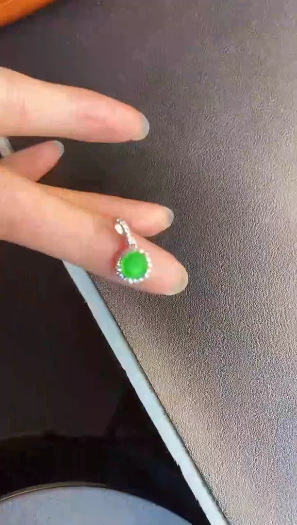 吊坠(不含链)银S925镶嵌翡翠1