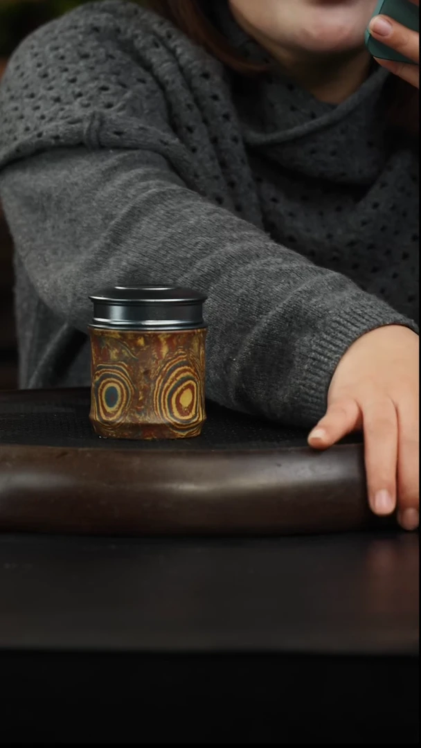 茶壶紫砂绞泥 茶叶罐