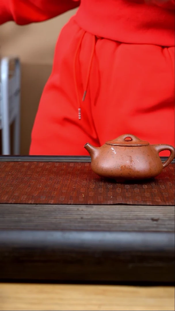 【闪购商品】紫砂茶壶老朱泥 景州中满瓢 微瑕不退不换