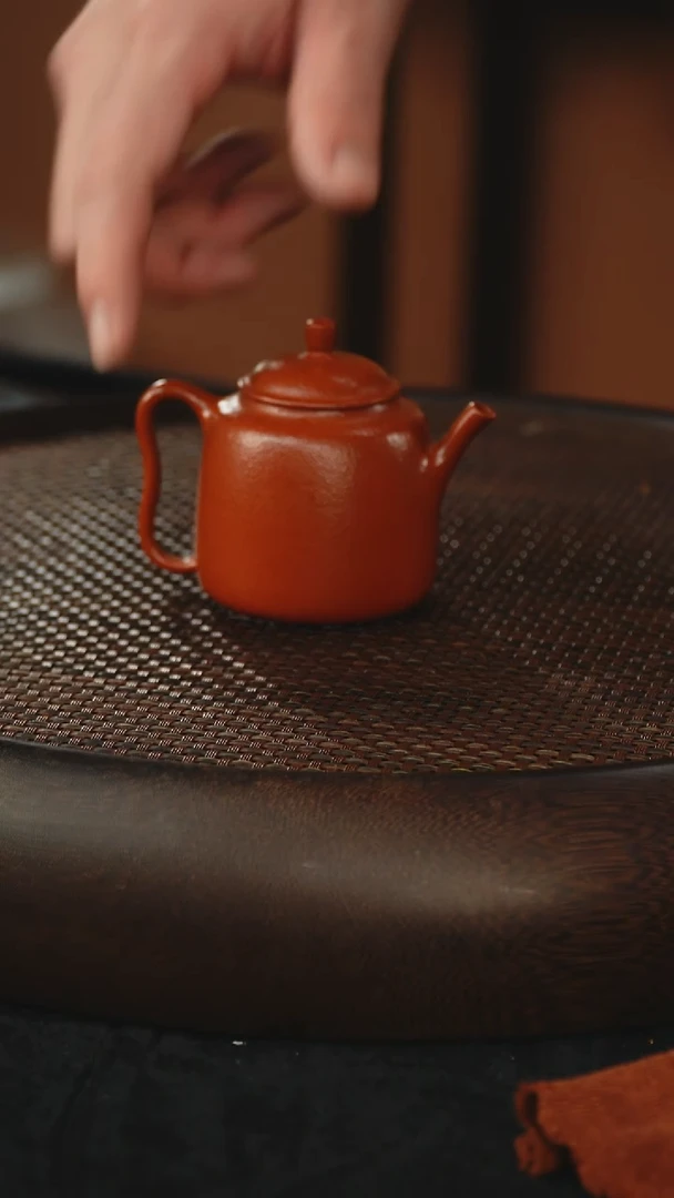 茶壶紫砂汲直 朱泥