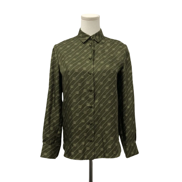 妃鱼/古驰/桑蚕丝/衬衫/95新/M一二七