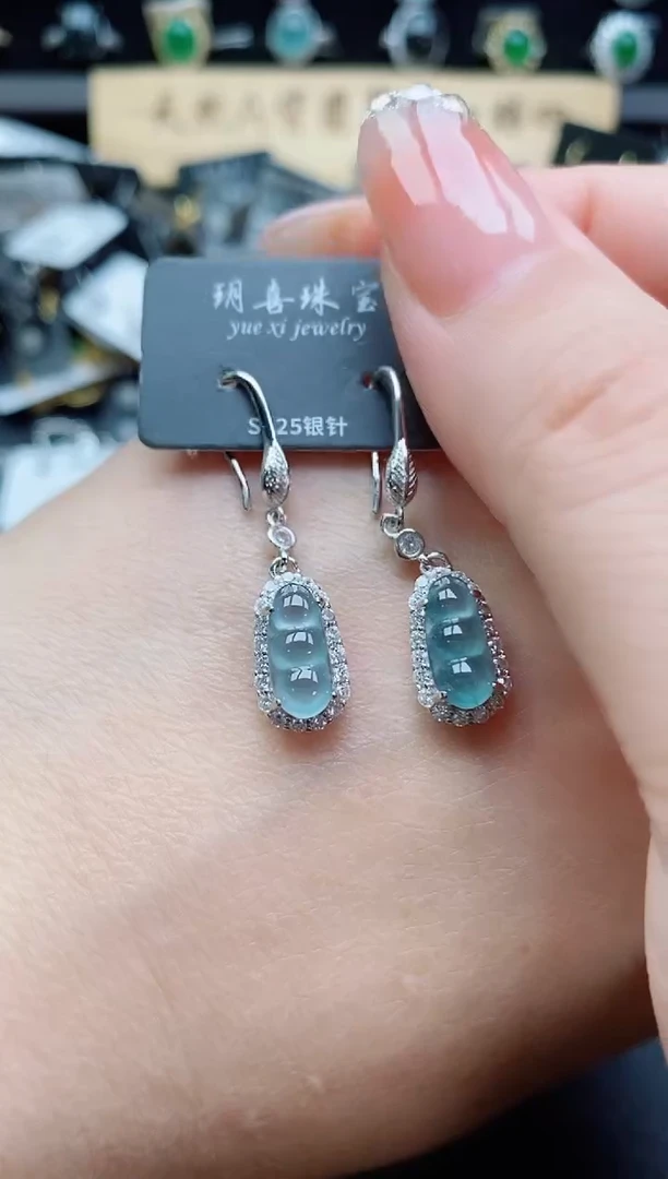 银S925镶嵌戒指翡翠1