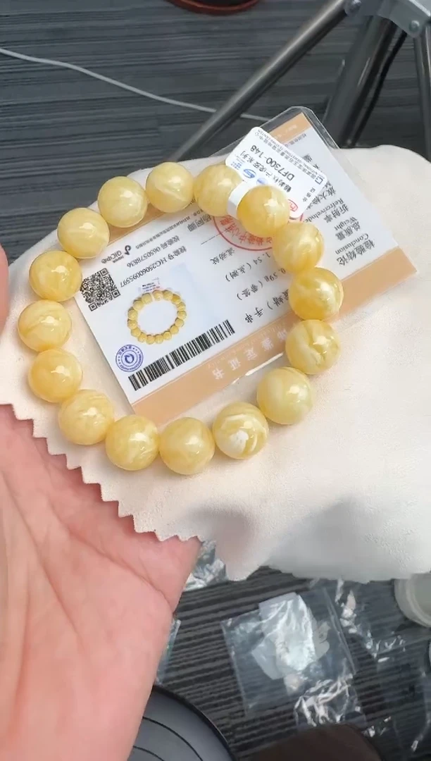 未镶嵌琥珀手串微**暖蜜蜡手串
