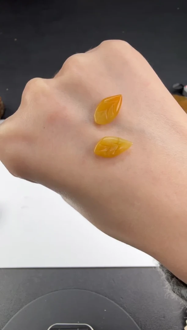 吊坠(不含链)未镶嵌翡翠翡翠饰品-147 一对