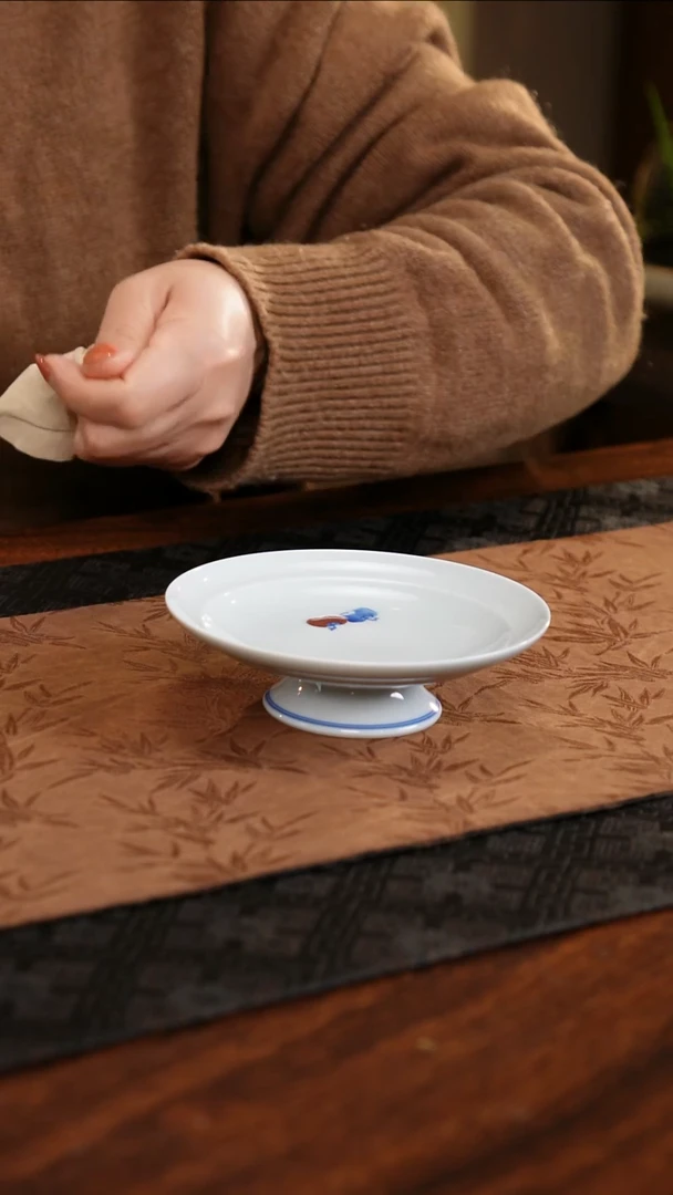 【闪购商品】杯子聚澜堂柿柿如意高足果盘