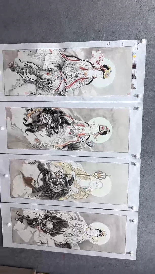 国画张传亭老师的红袍作品