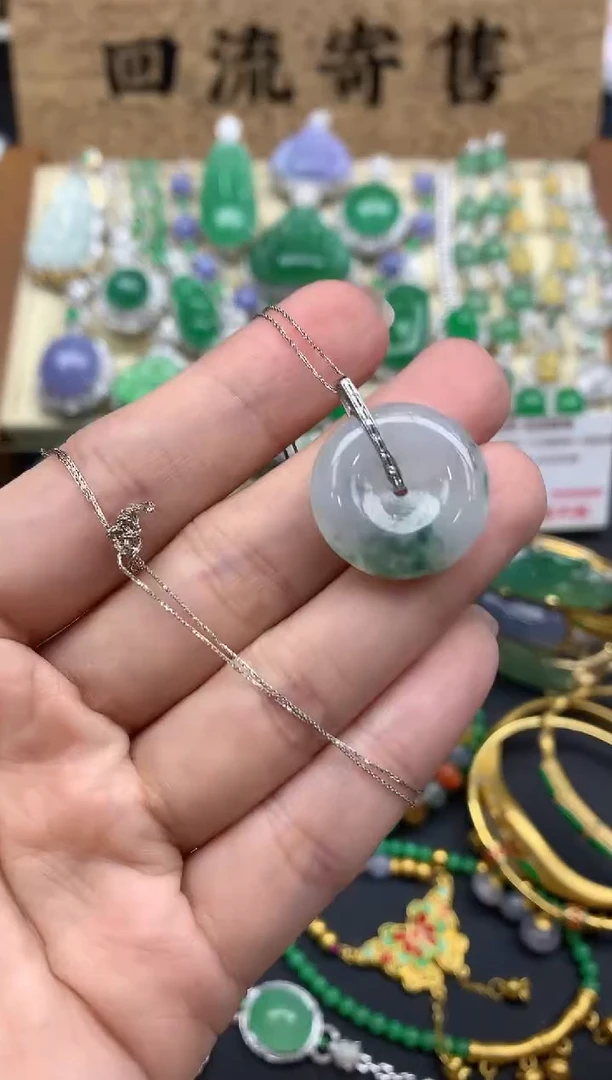 【闪购商品】翡翠颈饰18K金镶嵌430-中国好珍宝