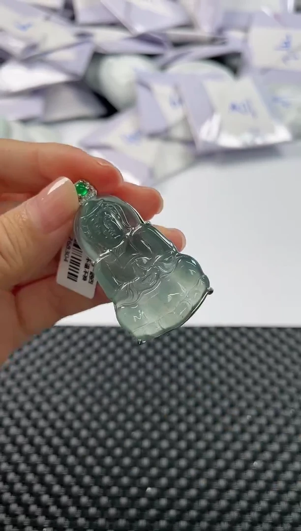 颈饰合金翡翠基地发货H 5617 观音