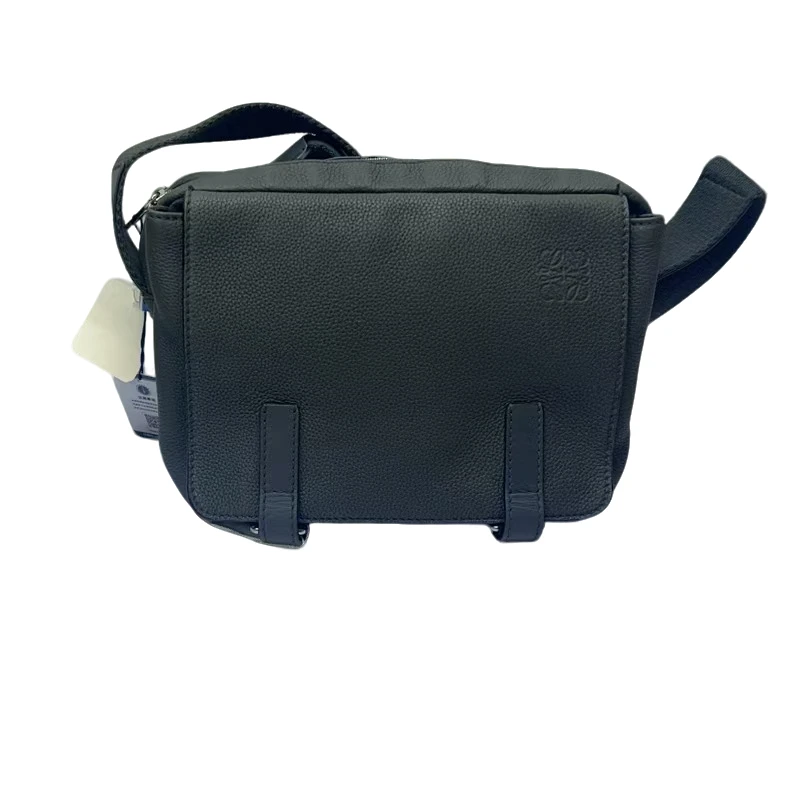 95新 LOEWE/罗意威 罗意威大象灰经典全皮双扣相机包（631390）