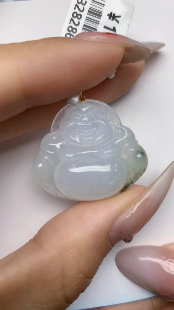 【闪购商品】翡翠颈饰18K金镶嵌天然翡翠A货，