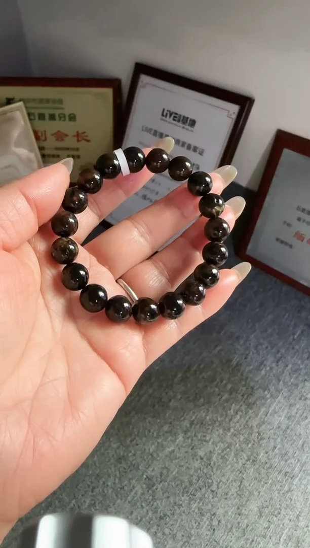 未镶嵌琥珀手串规格10微瑕药珀手串#12