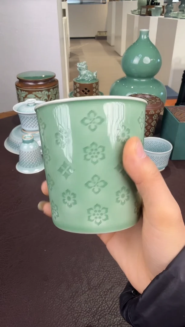 青瓷手工茶器包邮