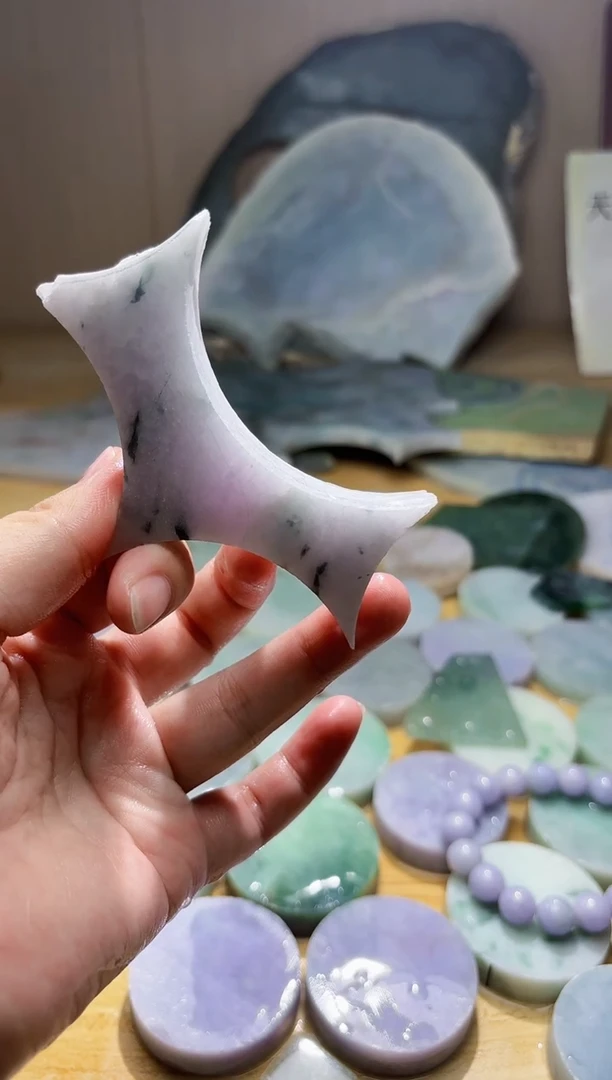 翡翠未镶嵌颈饰翡翠A货 姜谭530