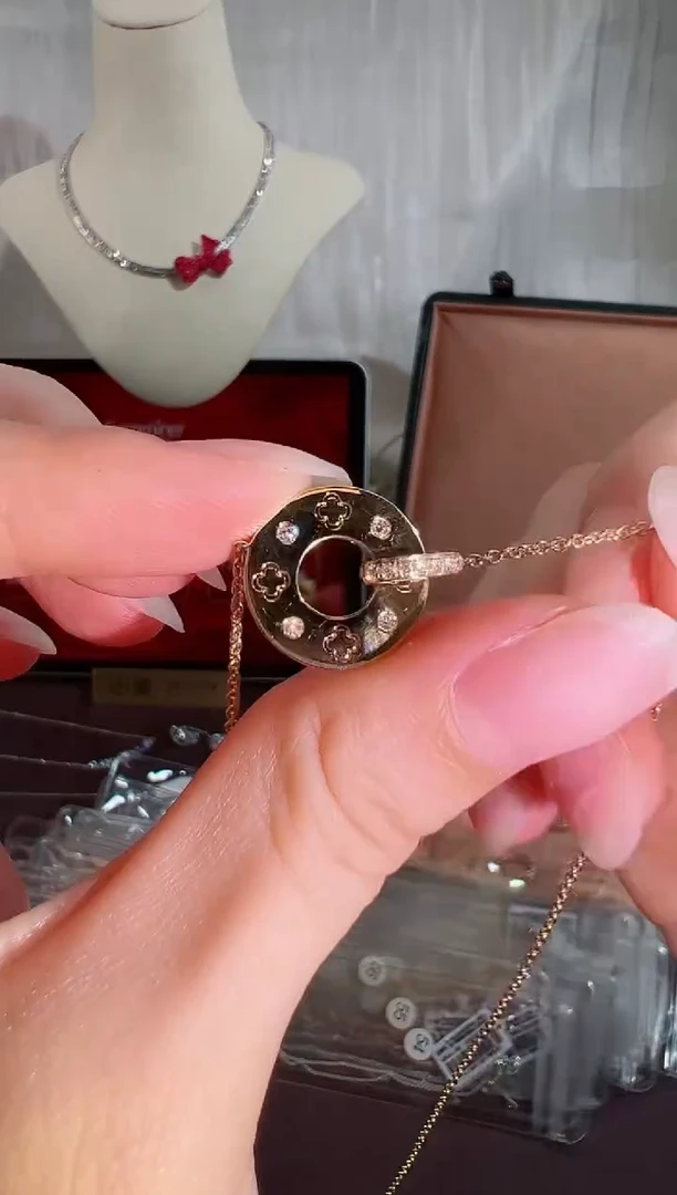 颈饰钻石18K金镶嵌BN12172#-Y#53