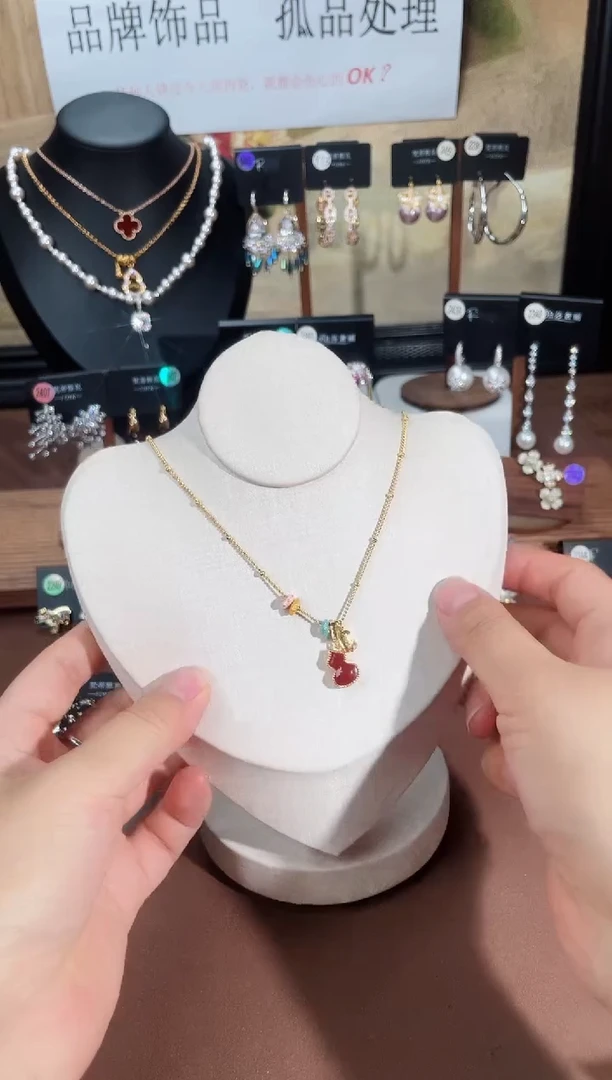 合金925银锆石项链7780