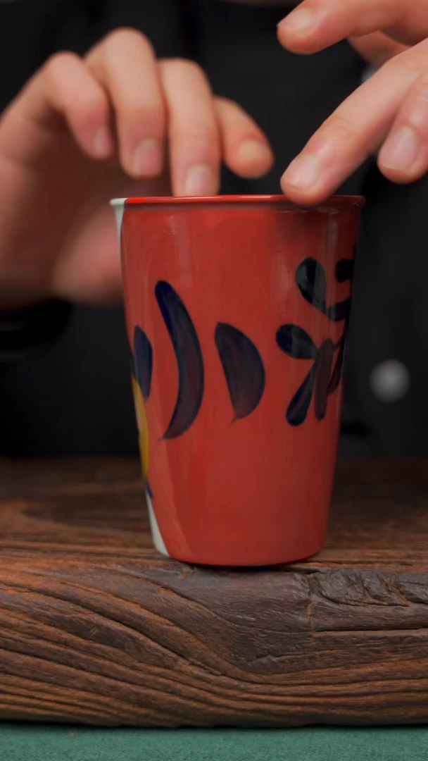 【闪购商品】瓷片58寻一缕瓷香杯釉下手工手绘瓷器