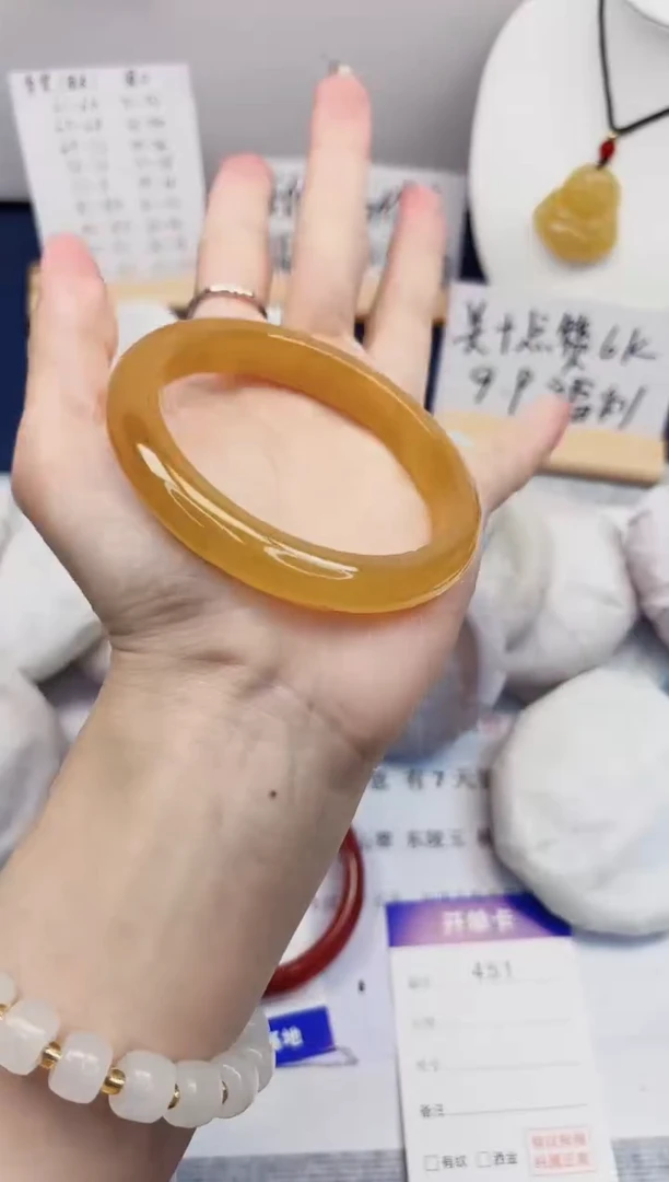 【闪购商品】石英质玉手镯未镶嵌451-财气镯-圈口59