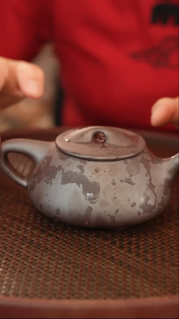 茶壶紫砂子冶石瓢  原矿手工制作 270cc