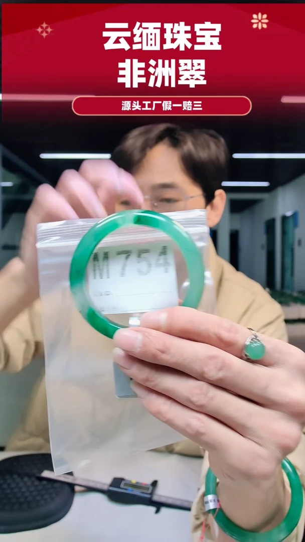 未镶嵌手镯石英质玉（非洲翠）58圈口M754