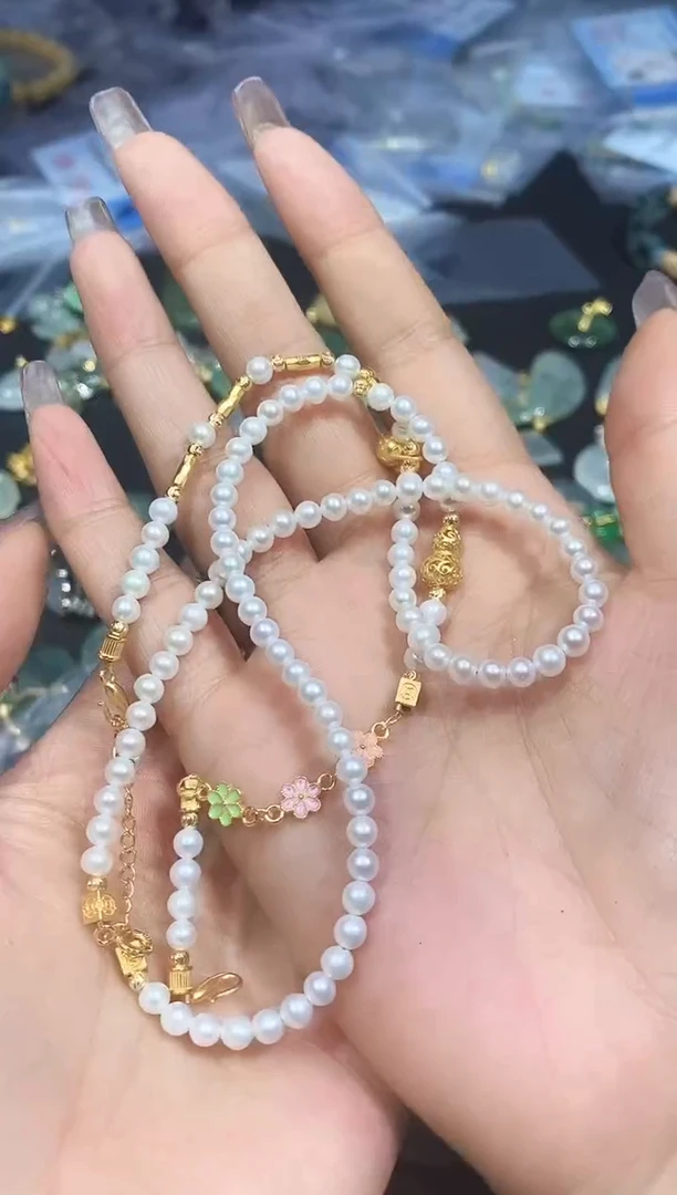 淡水珍珠银S925镶嵌颈饰250527326多样性发一