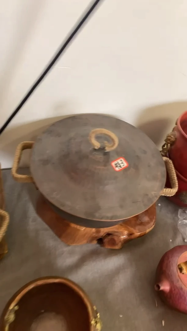 紫铜2.2升特厚双耳铜锅