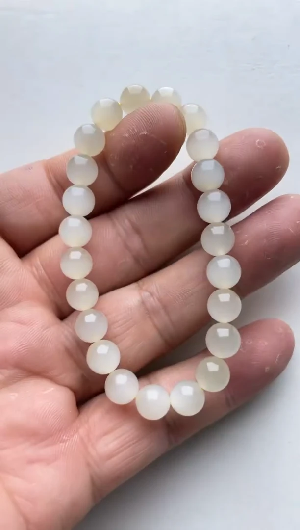 【闪购商品】和田玉手串未镶嵌青海蜂蜜水卡8